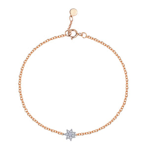 Open image in slideshow, &quot;Starry&quot; Single Star Diamond Bracelet
