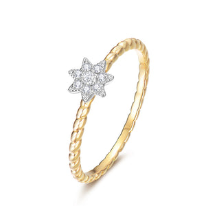 Open image in slideshow, &quot;Starry&quot; Star Diamond Ring
