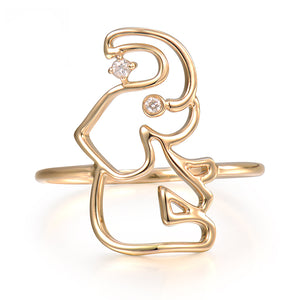 Open image in slideshow, &quot;Emily&quot; Elephant Diamond Ring
