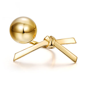 Open image in slideshow, &quot;BoBo&quot; Sphere Ball &amp; Ribbon Diamond Ring
