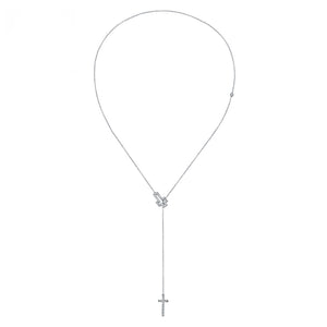 Open image in slideshow, &quot;Cross&quot; Spiritual Diamond Necklace
