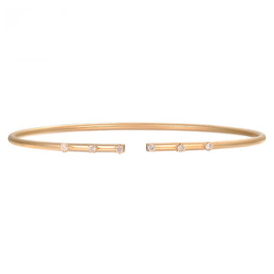 Open image in slideshow, &quot;Babe&quot; Flexible Diamond Bangle Matte Finished
