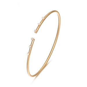 "Babe" Flexible Diamond Bangle Matte Finished