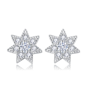 Open image in slideshow, &quot;Starry&quot; Star Shaped Diamond Stud Earrings
